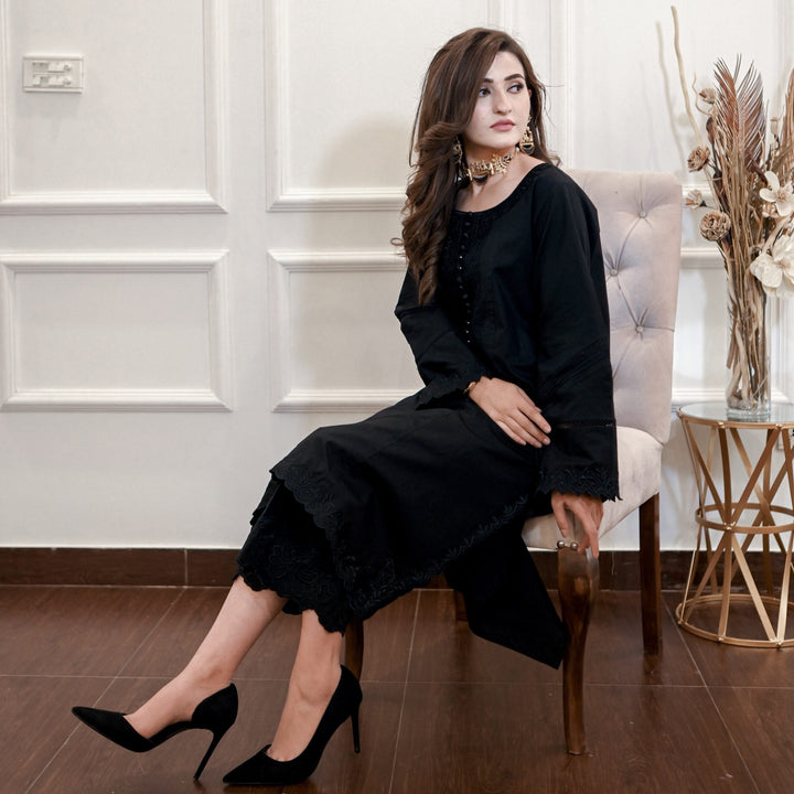 Midnight - Best Selling - 2 PC Embroidered Suit