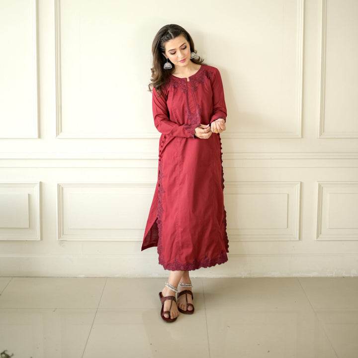 Best Selling - Rose - 2 PC Embroidered Suit
